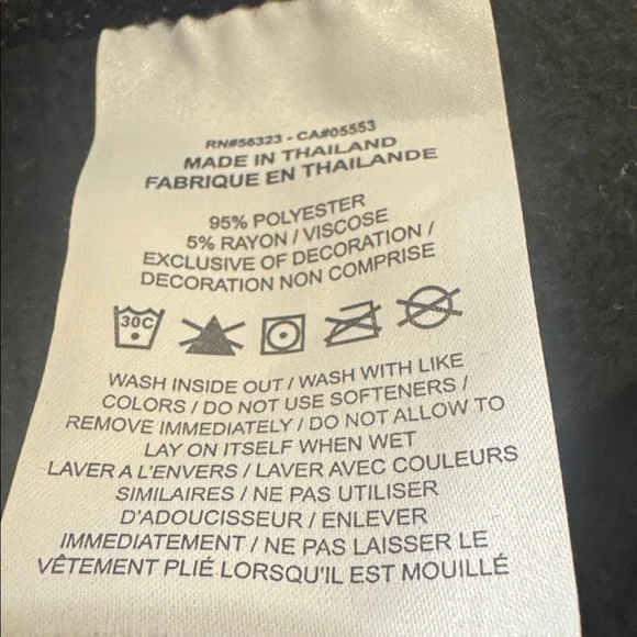 Nike Therma Fleece S Cowl Black pullover Gold embroidered Oversized. Size - LG - Picture 9 of 11